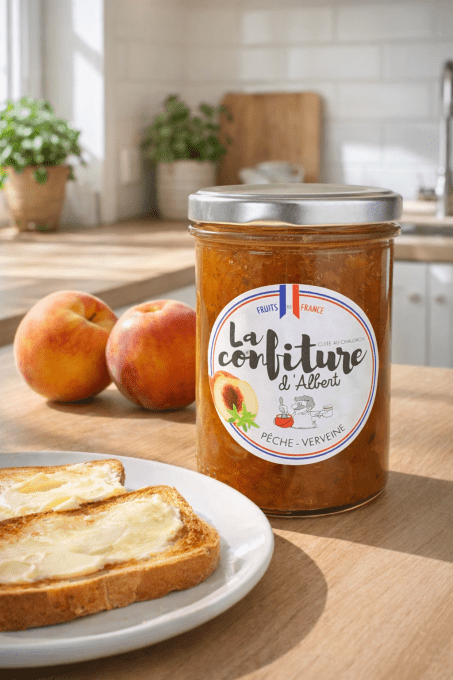 Confiture de Pêche Verveine